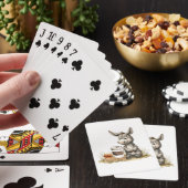 Beau Âne Avec Cartes De Jeu De Café (In Situ)