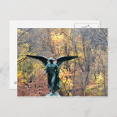 Beau ange en automne carte postale des bois (Devant / Derrière)