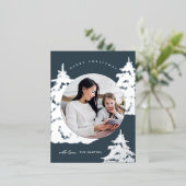 Beau arbre de Noël bleu Deux vacances photo (Debout devant)