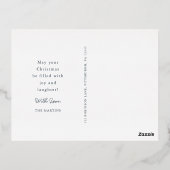 Beau arbre de Noël bleu Deux vacances photo (Verso)