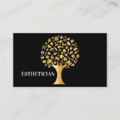 Beau arbre noir de vie carte de visite (Devant)