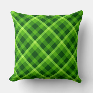 Beau arbre vert Plaid Big Throw Oreiller