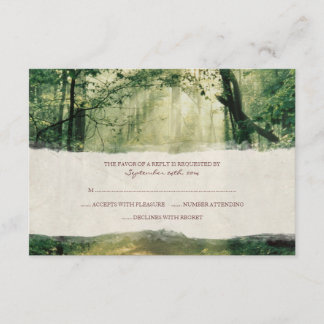 Beau arbres d'automne Faire-part de mariage rsvp