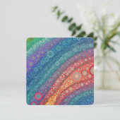 Beau arc-en-ciel cercles plat carte de voeux (Debout devant)