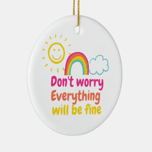 Beau Arc en ciel, Soleil et Nuage Ornement en céra (Droite)