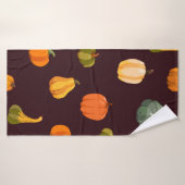 Beau arrière - plan d'automne avec des citrouilles (Serviette de bain)