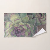 Beau art botanique Succulent Peint À La Main (Serviette à main)