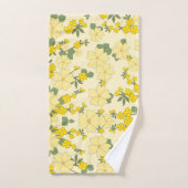 Beau art floral jaune (Serviette à main)