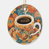 Beau Art Moderne Coffee Cup Ornement (Gauche)