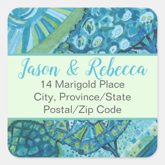 Beau Artsy Étiquette de adresse (20) (Devant)