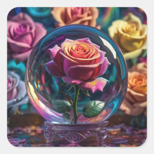 Beau autocollant carré.