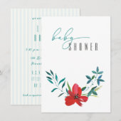 Beau Baby shower Modèle d'invitation (Devant / Derrière)