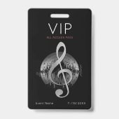 Beau badge d'accès Tune VIP (Dos)
