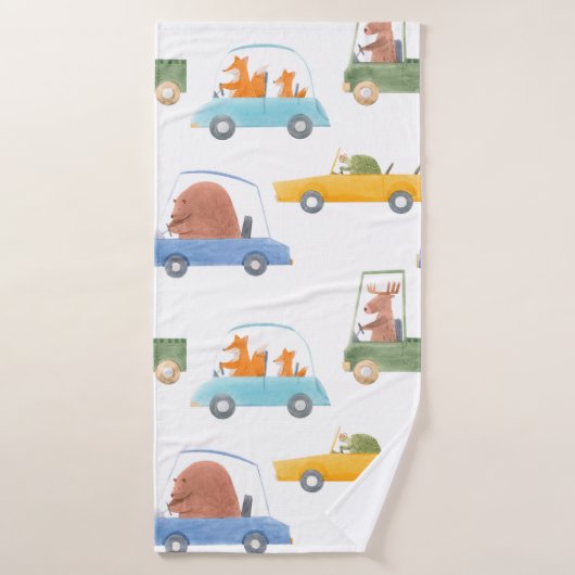 Beau bébé motif sans soudure avec mignonette (Serviette de bain)