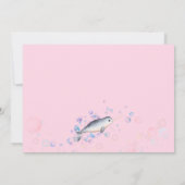 Beau bébé Narwhal 1er anniversaire fêté Invitation (Dos)