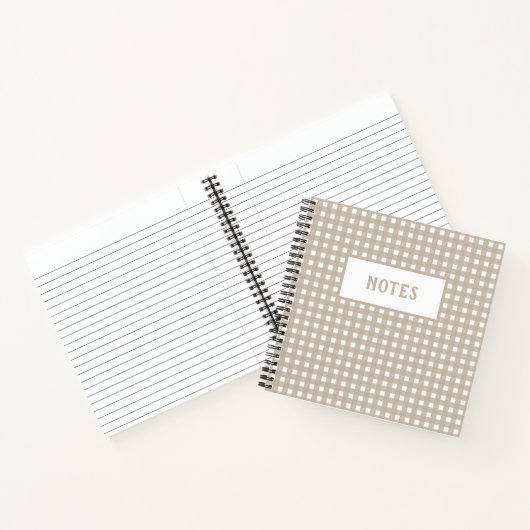 Beau Beige & Blanc Plaid Carnet quotidien (Intérieur)