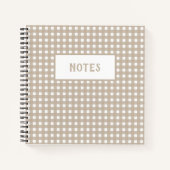 Beau Beige & Blanc Plaid Carnet quotidien (Devant)
