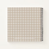 Beau Beige & Blanc Plaid Carnet quotidien (Dos)
