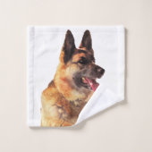 Beau berger allemand de Watercolo (Gant de toilette)