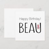 Beau Birthday (Voorkant / Achterkant)