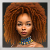 Beau Black Warrior Colorful Poster Cadeau (Devant)