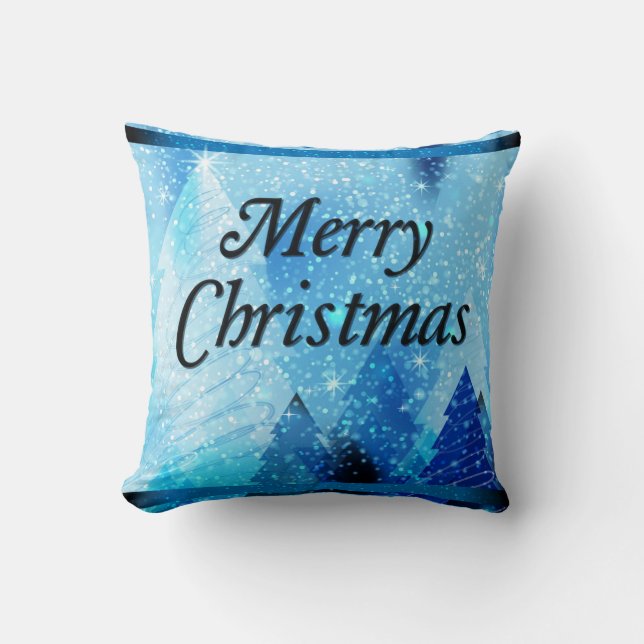 Beau, blanc Carré de Noël Coussin (Recto)