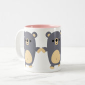 Beau Bleu Carton Ours Mug (Devant gauche)