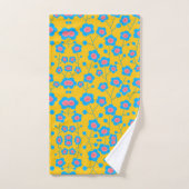 Beau bleu fleuri (Serviette à main)