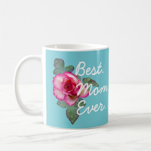 Beau Bleu Meilleure Maman Jamais Mug (Gauche)
