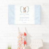 Beau bleu Pâques baby shower accueil Bannière (En situation)