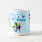 BEAU BLEU PERSONNALISÉ 50E ANNIVERSAIRE MUG (Devant gauche)