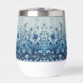 Beau bleu Vintage Tropical Hawaiian Flowered (Avant)