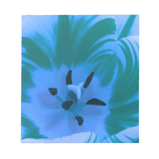 Beau Bloc-notes bleu Tulip (Devant)