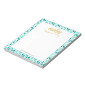 Beau Bloc-notes Gemstone Motif Gold Faux Foil (Tourné)