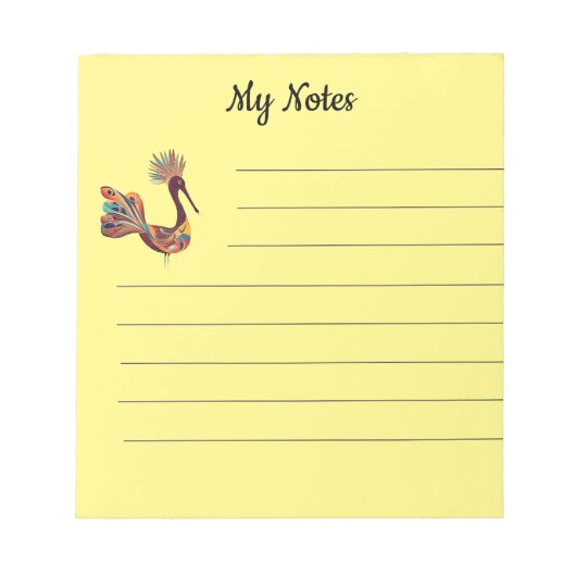 Beau bloc-notes pour oiseaux imaginaires (Devant)