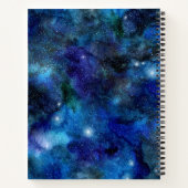 Beau Blue Galaxy Starry Night Sky Carnet (Dos)