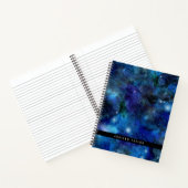 Beau Blue Galaxy Starry Night Sky Carnet (Intérieur)