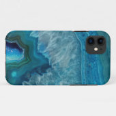 Beau Blue Gem iPhone 5/5s Coque (Dos (Horizontal))