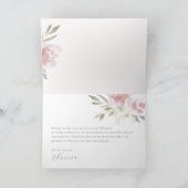 Beau Blush Floral Quinceanera Merci (Intérieur)