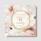 Beau Blush Ivory Gold Anniversaire Livre d'or (Recto)