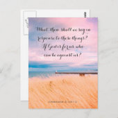 Beau bord de mer en Angleterre, carte chrétienne. (Devant / Derrière)