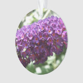 Beau Bouddleia violet fleurs Ornement acrylique (devant)