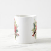 Beau bouquet floral de Noël Café Mug (Centre)