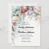 Beau bouquet floral Faire-part de mariage (Devant)