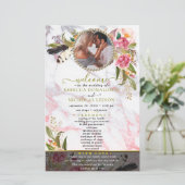 Beau Bouquet floral Programme de mariage photo (Debout devant)