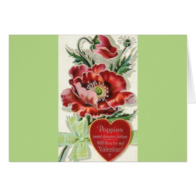 Beau bouquet vintage de pavot (Devant Horizontal)
