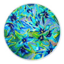 Beau bouton de porte en céramique pour aquarelle