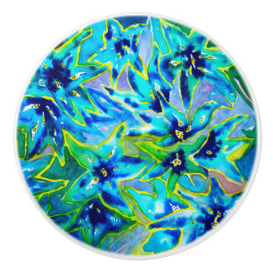 Beau bouton de porte en céramique pour aquarelle