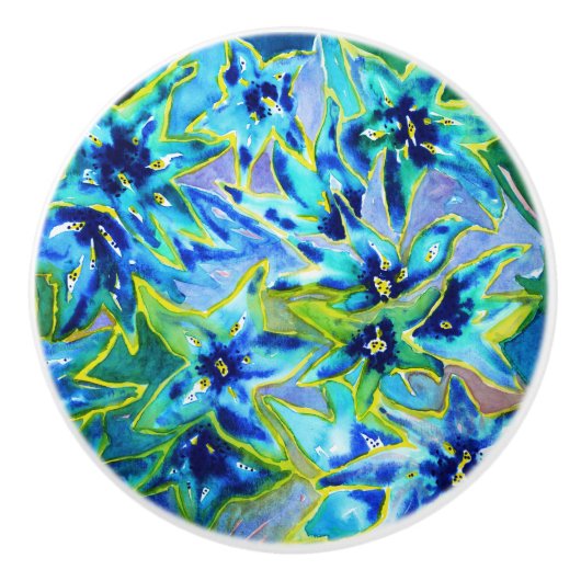 Beau bouton de porte en céramique pour aquarelle (Devant)