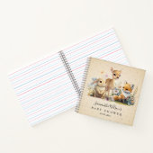 Beau Bunny Deer Fox Baby shower Livre d'invité (Intérieur)